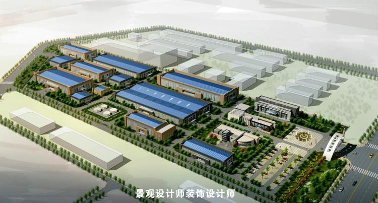 工业园 工厂规划设计案例效果图 环保 厂房 厂区 化工厂 工业区